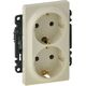 Mecanism priza 2P+E Legrand, dubla, incastrat, ivoar, Valena Life, 753227