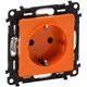 Mecanism priza 2P+E Legrand, incastrat, orange, Valena Life, 753229