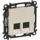 Mecanism priza RJ45 STP cat.6A dubla, incastrat, ivoar, Valena Life, Legrand, 753249