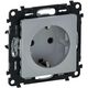 Mecanism priza 2P+E Legrand, incastrat, aluminiu, Valena Life, 753320