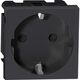 Priza modulara 2P+E Orno, negru, 2M, 16A, Noen, OR-GM-9010/B/GS