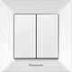 Intrerupator dublu Panasonic, incastrat, alb, IP20, Arkedia, P-A2