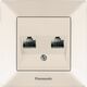 Priza RJ45 UTP, cat.5e dubla, incastrata, bej, Panasonic, Arkedia