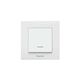 Intrerupator Panasonic, cu LED, incastrat, alb, Karre Plus, P-KP1L