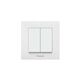 Intrerupator dublu Panasonic, incastrat, alb, IP20, Karre Plus, P-KP2