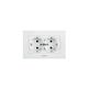 Priza 2P+E Panasonic, dubla, incastrata, alb, Karre Plus