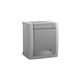 Priza 2P+E Panasonic, cu capac opac, aplicata, gri, IP54, Pacific