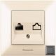 Priza RJ45 UTP, cat.5e, incastrata, fumuriu, Panasonic, Arkedia Slim