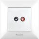 Priza audio Panasonic, incastrata, alb, Arkedia Slim, P-SA.AP
