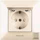 Priza 2P+E Panasonic, cu capac opac, incastrata, bronz, Arkedia Slim