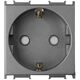 Priza modulara 2P+E Panasonic, fumuriu, 2M, 16A, Thea Optima, P-TOS.DG