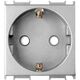 Priza modulara 2P+E Panasonic, alb metalic, 2M, 16A, Thea Optima, P-TOS.MW