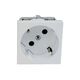 Priza modulara 2P+E Kopos, alb, 2M, Quadro