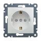 Mecanism priza 2P+E Hager, protectie pentru copii, incastrat, alb, Lumina2