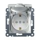 Mecanism priza 2P+E Hager, protectie pentru copii, cu capac opac, incastrat, alb, Lumina2