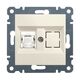 Mecanism priza RJ45 UTP cat.5e, incastrat, crem, Lumina2, Hager