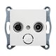 Mecanism priza TV-R  Hager, de trecere, incastrat, alb, Lumina2