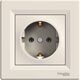 Priza 2P+E Schneider, incastrata, crem, Asfora, EPH2900123