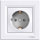 Priza 2P+E Schneider, incastrata, alb, Asfora, EPH2900221