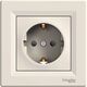 Priza 2P+E Schneider, incastrata, crem, Asfora, EPH2900223