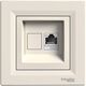 Priza RJ45 Schneider, cat.5e, incastrata, crem, Asfora, EPH5000123