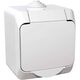 Priza 2P+E Schneider, cu capac opac, aplicata, alb, IP44, Cedar Plus