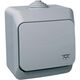 Intrerupator cu revenire Schneider, cu simbol lumina, aplicat, gri, IP44, Cedar Plus, WDE000613