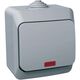 Intrerupator Schneider, cu LED, aplicat, gri, IP44, Cedar Plus, WDE000614
