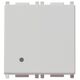 Intrerupator modular cu revenire Vimar, cu LED, argintiu, 2M, 10A, Plana, 14008.FX.2.SL