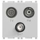 Priza modulara TV-RD-SAT Vimar, argintiu, 2M, Plana, 14303.SL