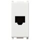 Priza modulara telefon RJ11 cat.3 Vimar, 6 contacte, alb, 1M, Plana, 14320
