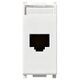 Priza modulara UTP RJ45 Vimar, cat.5e, alb, 1M, Plana, 14338.8