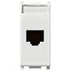 Priza modulara UTP RJ45 Vimar, cat.5e, alb, 1M, Plana, 14339.4