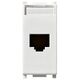 Priza modulara FTP RJ45 Vimar, cat.6, alb, 1M, Plana, 14339.6