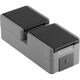 Priza 2P+E TEM, dubla cu capac opac, aplicata, verticala, gri mat, IP44, Fontana, CF11GY