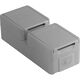 Priza 2P+E TEM, dubla cu capac opac, aplicata, verticala, alb mat, IP44, Fontana, CF11PW