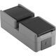 Priza 2P+E TEM, cu capac opac si intrerupator cap scara, aplicata, verticala, gri mat, IP44, Fontana, CF13GY