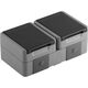 Priza 2P+E TEM, dubla cu capac opac, aplicata, orizontala, gri mat, IP44, Fontana, CF14GY