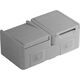 Priza 2P+E TEM, cu capac opac si intrerupator cap scara, aplicata, orizontala, alb mat, IP44, Fontana, CF16PW