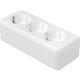 Priza 2P+E XBS, tripla, aplicat, alb, Alfa-line