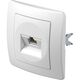 Priza RJ45 KS, cat.5e, incastrata, alb, TEM, Ekonomik, KE37PW