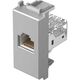Priza modulara UTP RJ45 TEM, cat.5e, argintiu, 1M, Modul, KM37ES