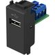 Priza modulara USB TEM, negru, 1M, Modul