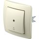 Intrerupator cu revenire TEM, cu LED, incastrat, fildes, TI51, Ekonomik, SE11IWTI51