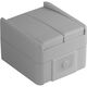 Intrerupator dublu TEM, aplicat, alb mat, IP44, Fontana, SF50PW