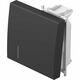 Clapeta pentru intrerupator modular TEM, negru mat, cu LED, 2M, Modul