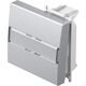 Clapeta pentru intrerupator modular TEM, argintiu, cu inscriptionare, 2M, Modul