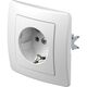 Priza 2P+E, TEM, incastrat, alb, Ekonomik, VE10PW