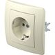 Priza 2P+E, TEM, incastrata, fildes, Ekonomik, VE12IW