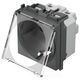 Priza modulara 2P+E TEM, antracit, cu capac transparent, 2M, 16A, Modul, VM11AT